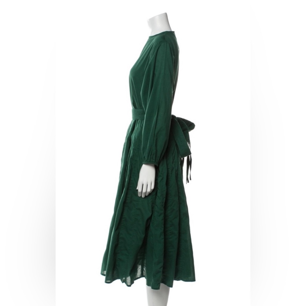 RHODE Resort Crew Neck Midi Hunter Green Dress